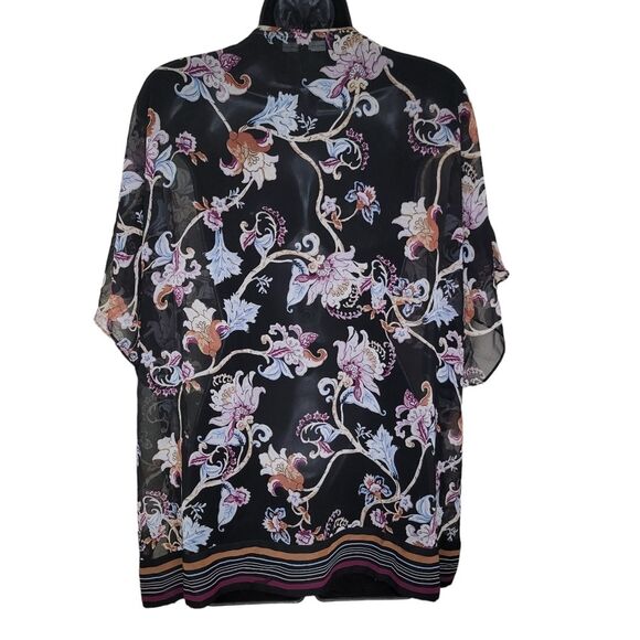 Whbm Floral Chiffon kimono topper size Small - Picture 2 of 7